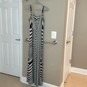 Anthropologie (Lilka) maxi dress black and white striped maxi dress